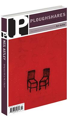 A journal cover with two black chairs drawn against a red background