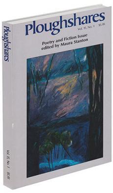 A journal cover with an abstract painting of trees and a night sky