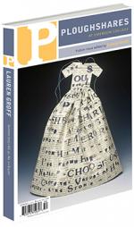 A journal cover with a paper dress with letters written all over it and a black background