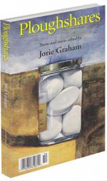 A journal cover of artwork of stones in a glass jar, sitting outside on a dirt path